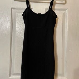 Ambiance Little Black Strappy Mini Dress